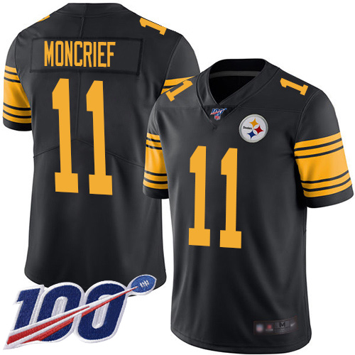 Youth Pittsburgh Steelers Football #11 Limited Black Donte Moncrief 100th Season Rush Vapor Untouchable Nike NFL Jersey->youth nfl jersey->Youth Jersey